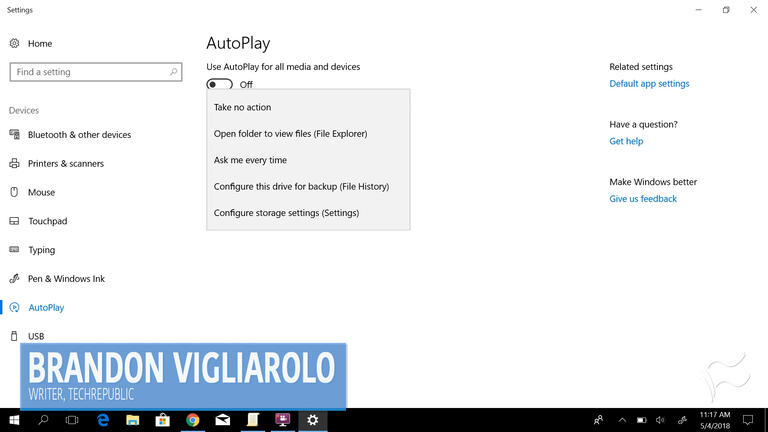 autoplay menu windows 10